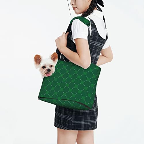Transportadora de pet de pet-face de folhas macias bolsa de mão sta-patrick-dia-verde-verde portátil portátil cão/gato bolsa