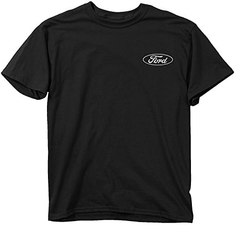 Buck Wear Men 'Ford Motor Company Skulls and Stripes Cotton T-Shirt