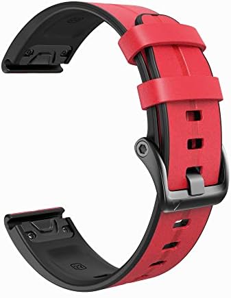 XJIM 22/26mm Quickfit Smart Watch Strap para Garmin Fenix ​​7 7x 6 6x Pro 5x 5 mais 3HR 935 945 Banda de couro genuína Pulseira de silicone correia correia