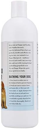 Martha Stewart para animais de estimação 2 em 1 xampu de cachorro com toranja | Shampoo e condicionador sem lágrimas, seguro para todos os cães e filhotes, lavagem de cães de garrafa de 16 onças