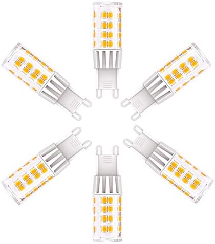 Lâmpadas LED de Weapril G9, 5W, 400lm, 120V, Luz do dia Branco, G9 Base não minúscula para iluminação