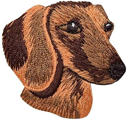 Dachshund Head - Dog/Pets - Doxie - Ferro bordado no patch