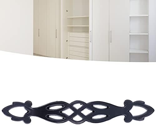 Gabinete de Shanrya, 34g 14,5x1.7cm Pull Handle Black Eco-amigável para uso de longo prazo para gavetas de armários para móveis de guarda-roupas
