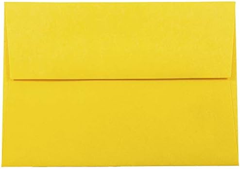 Jam Paper® 4Bar A1 Invitation Envelopes- 3 5/8 x 5 1/8 - Amarelo - 25/pacote