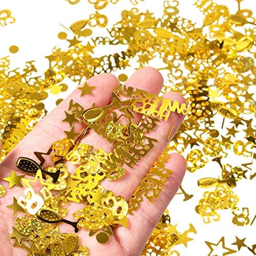 3000 peças 50th Anniversary Confetti, 50ª Decorações de Aniversário de Casamento, Confetes de Mesa de Ouro