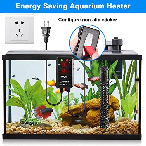 Aquecedores de aquário de Szelam 100W aquecedor de tanques de peixes submersível, queimação anti-secagem e anti-tatha