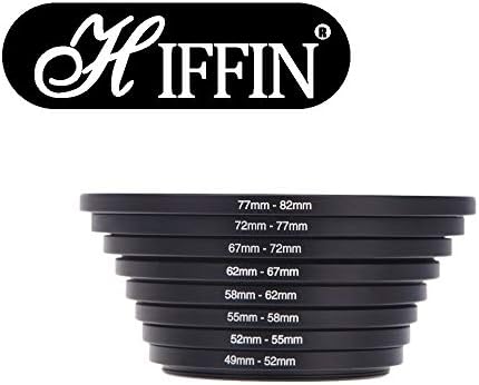 Filtro de lente Hiffin 82-49mm Lense que descerá os anéis de conversão Definir 8 PCs Lente Saltando anel ||