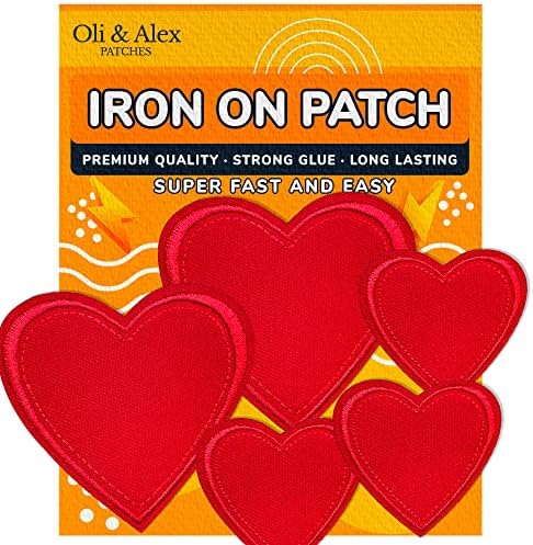 Ferro em remendos - Red Heart Patch Extra forte cola 7 pcs ferro em apliques bordados de patch A -150