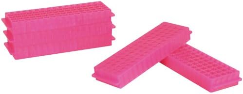 SP BEL-ART PCR reversível e rack de tubo de microcentrífuga; Para tubos de 0,2 ml ou 1,5-2,0 ml, 80 lugares, rosa
