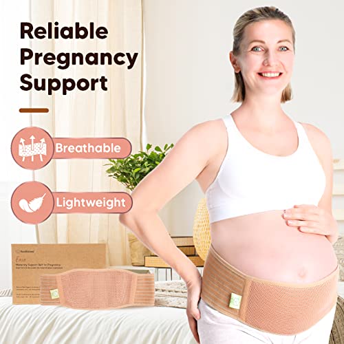 KeAbabies Organic Bamboo Enfermagem Pads de mama e banda de barriga de maternidade para gravidez -