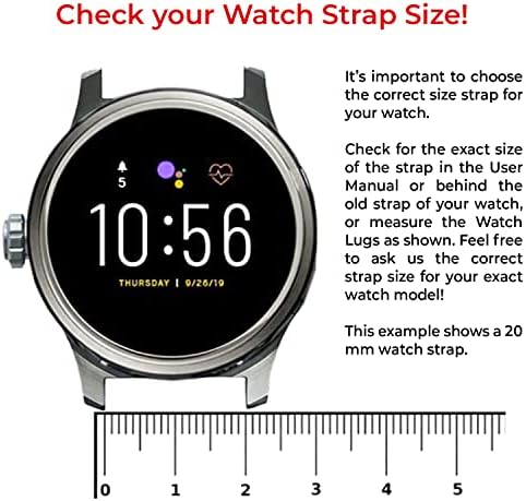 Uma banda de relógio de liberação rápida de um escalão compatível com fossil gen 5e smartwatch