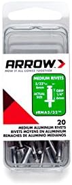 Prensa de seta RMA5/32 Alumínio médio de 5/32 polegadas, 20-pacote