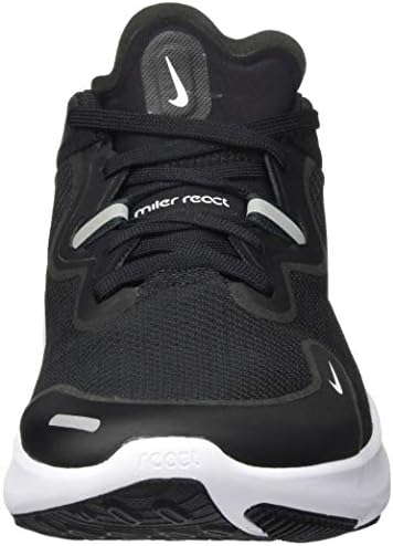 Nike React Miler Mens Sapatos Tamanho 8.5, cor: preto branco DK cinza Antracite Volt