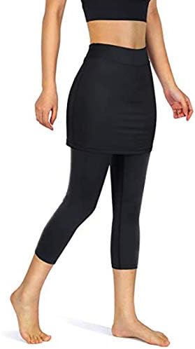 Calça de calça feminina de Honprad elástica calça de ioga de comprimento petite para mulheres bolsos esportivos