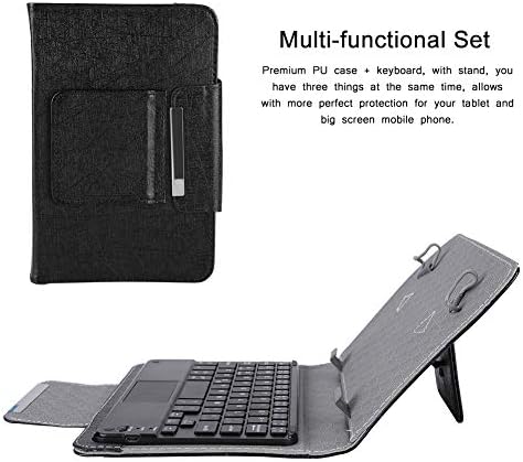 Damohony Universal Tablet Teclado Proteção de caixa do teclado Combo e fólio Case de couro PU Bluetooth