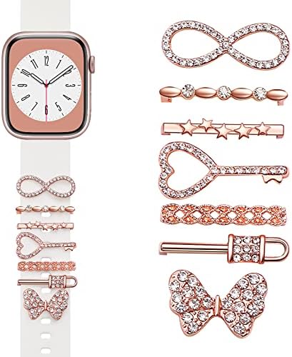 Apple Watch Band Charms, Charms de anel decorativo de metal fofo Charms para Iwatch Series 7