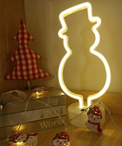Sinal de neon, boneco de neve liderou as luzes de neon sinais de decoração de natal, bateria ou iluminação usb iluminada signo de néon de acrílico para o Natal, sala de decoração da sala leve luz