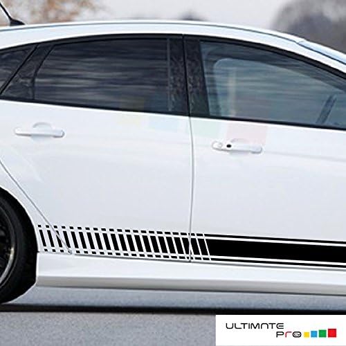 Bubbles Designs 2x adesivo de decalques listras de corrida em vinil compatíveis com o Ford Focus RS ST 2010-