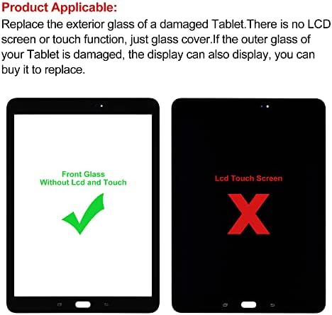 Swark Screen Glass Exterior Painel Lens Substituição +OCA Compatível com Samsung Galaxy Tab S6 10,5 polegadas SM-T860, SM-T865 com kit de reparo