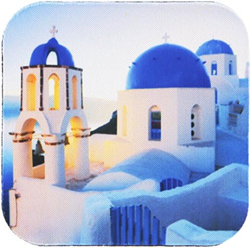 3drose cst_149764_1 Grécia, Santorini, cúpulas da igreja, montanhas -russas macias da arquitetura