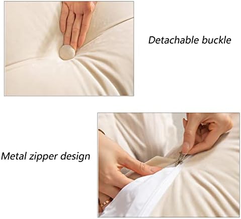 CEUGS Leitura grande e travesseiro de descanso de cama - travesseiro de cunha triangular, suporte de posicionamento de encosta, para a cama de cama de dia com tampa removível, B, 70,86in/180cm