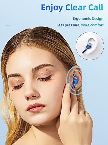 Fones de ouvido sem fio, cancelamento de ruído Enc Botões de chamadas transparentes com 4 microfone, fones de ouvido Bluetooth 4 drivers dinâmicos, fones de ouvido à prova d'água, fone de ouvido estéreo premium de som imersivo para iPhone Android