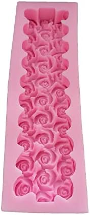Rose Flower Silicone Soap Muset Torrada Cubóide Molde retangular com Diy Art Art Craft Decoração