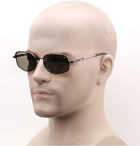 Xezo Men Retro Comando Air Commando Titanium polarizado espelhou os óculos escuros do estilo vintage. Dirigir, golfe, andar de bicicleta