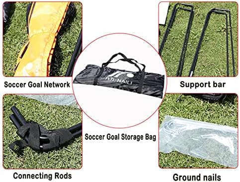 Lxosff Mini Football Geting Set de 2 conjuntos dobráveis ​​ao ar livre/interno com quadro sólido - gol de pop -up, rede de futebol portátil, treinamento de futebol.