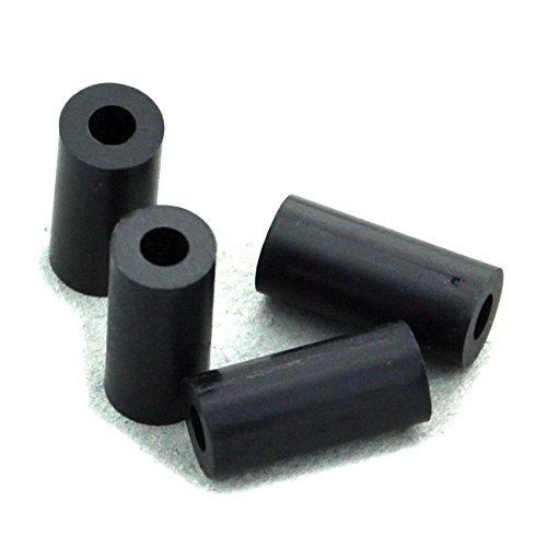 100pcs 14mm de nylon preto espaçador redondo, od 7mm, ID 3,2 mm, não rosqueado, para parafusos M3, plástico.