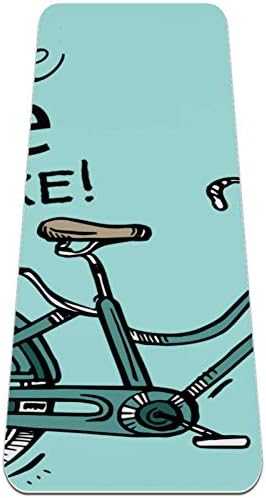 Siebzeh vintage eu amo andar na minha bicicleta premium grossa de ioga mate ecológico saúde e fitness non slip tape