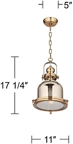POSTINI EURO Design elida Elida Antique Brass Mini Pingente Iluminação 11 Ampla Modern Modern Crome Glass Bell