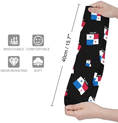 Bandeira de meias engraçadas do Panamá sobre as meias altas de bezerro Comparação de cores para homens