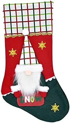 Decoração de Natal Presentes de doces Socks Lareira personalizada Staque 3D Plush Christmas Home Decorações e