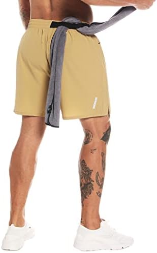 Mover UPUP Men's Workout Scort shorts Quick Dry Athletic Gym Sport shorts para homens com bolsos com zíper