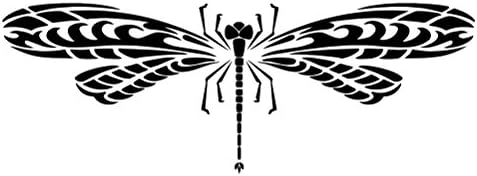 Dragonfly Inset Silhouette Vinyl Sticker Car Decal