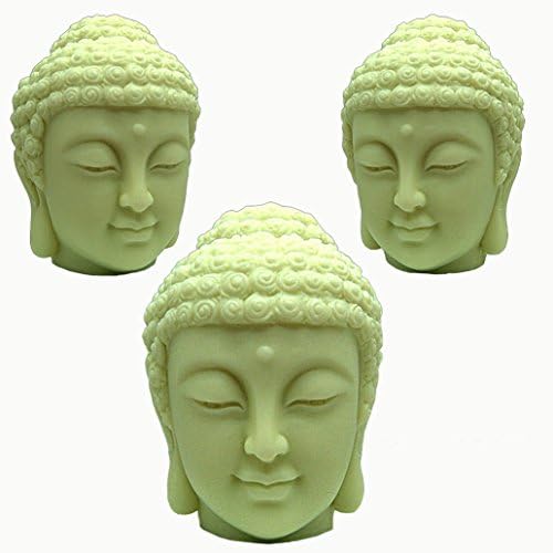 Cabeça de Buda - Sabão 3D/vela/polímero/argila/molde de silicone de porcelana fria