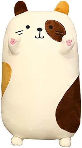 Cartoon Cat Plush Pillow, Kitten Phyed Animal Body Throw Pillow, Kitty abraçando o brinquedo de travesseiro