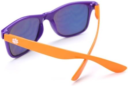 SOCIEDADE43 NCAA CLEMSON TIGERS CLEM-2 Lentes laranja lentes de sol, tamanho único, roxo