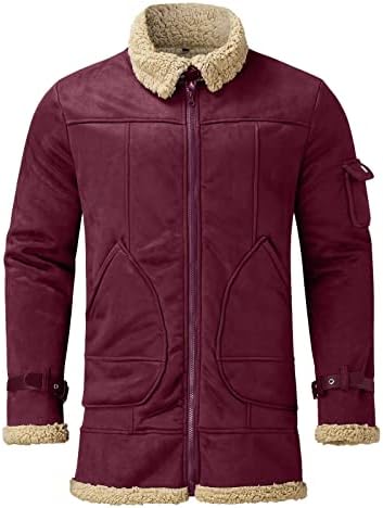 Jaquetas de inverno masculino composto composto composto de manga longa com lapela de lapela de casaco grosso de jaquetas esportivas para homens
