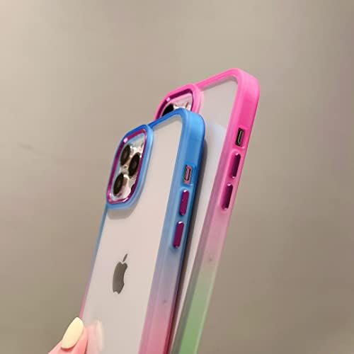 XIQI para iPhone 11 Pro Max Case Clear, atualizada capa de telefone de silicone de proteção à prova de choques e choques com pára-choques de proteção para iPhone 11 Pro Max 6.5 , gradiente de roxo-azul