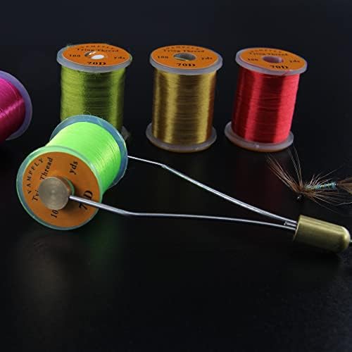 ABEISA Fly Tying Thread Multi-Color 70D não encerado Fios de amarra Materiais de pesca com mosca 12pcs
