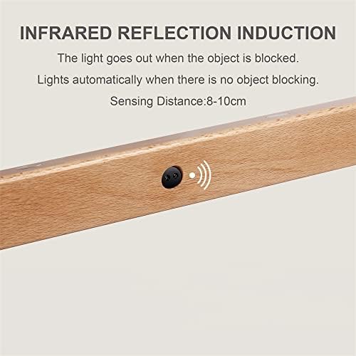 Magnético de madeira fácil de instalar a noite recarregável Luzes LEDs Luz de guarda -roupa Luz de guarda