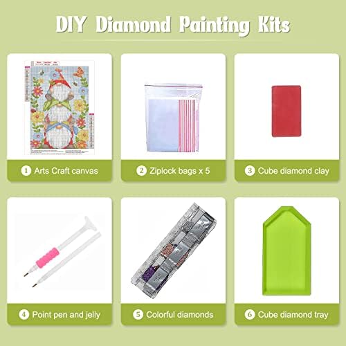 Kits de pintura de diamante para adultos, flores completas de pintura de diamante, kits de pintura