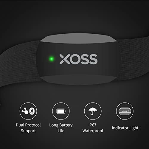 Freqüência cardíaca Xoss Monitor de tira de túmulo Bluetooth 4.0 frequência cardíaca sem fio com correia