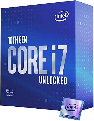 Intel Core i7-10700kf Processador de desktop 8 núcleos até 5,1 GHz desbloqueados sem gráficos de