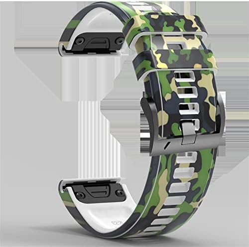 AMSH 22mm 26mm Relógio inteligente Strap para Garmin Fenix ​​7 7x 5 6 5x 6x Pro epix 3hr impressão de silicone smartwatch pulseira de pulseira correia