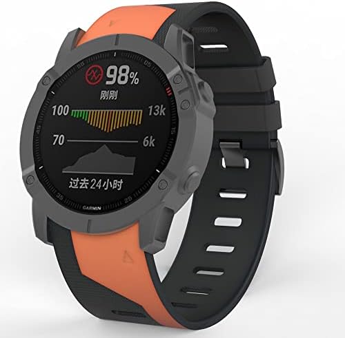 KDEGK 26 mm 22mm Watch Watch Band para Garmin Fenix ​​6x 6 Pro 5x 5 Plus 3 HR 935 Enduro Straps Silicone EasyFit