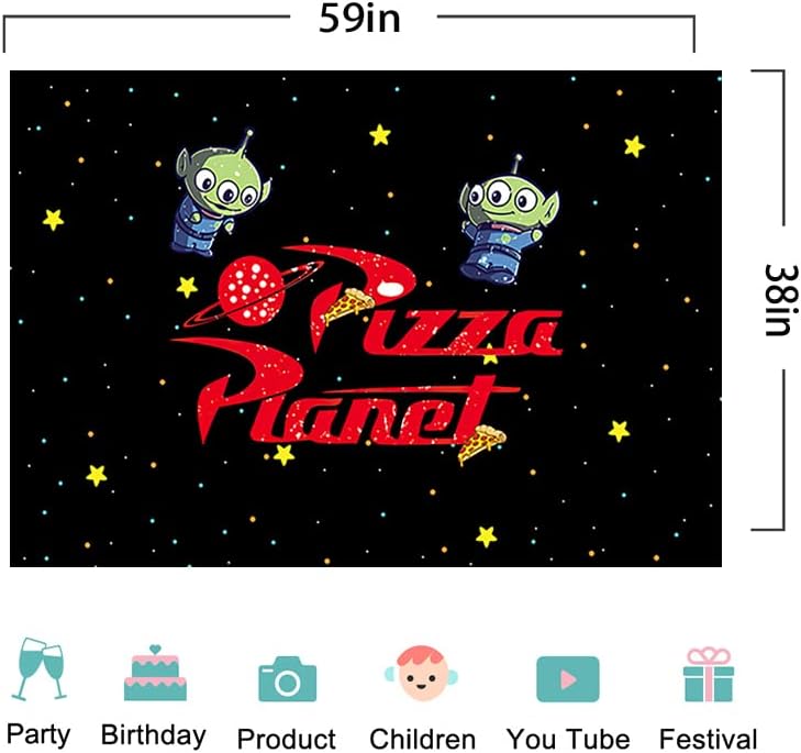 Cenário do Red Pizza Planet para festas de aniversário de festas de festas de bebê