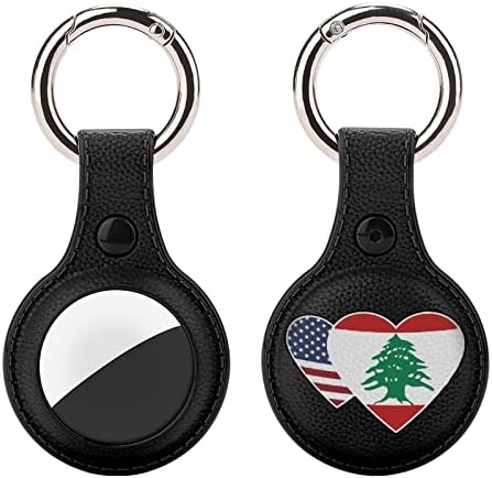 Caso de proteção do coração da bandeira do Líbano Compatível para Airtag com o Presente de suporte para